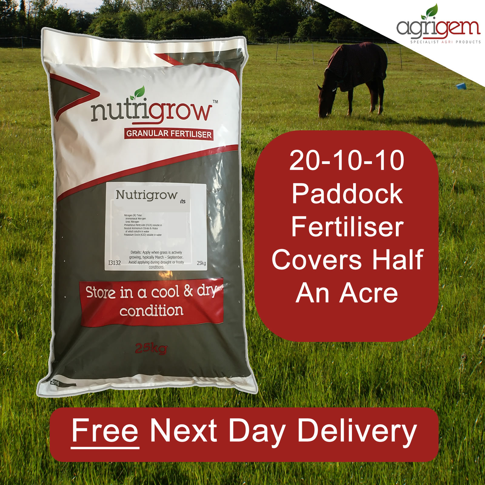 25KG PADDOCK FERTILISER 201010 25KG HORSE PONY FIELDS PROMOTE GRASS GROWTH NPK eBay