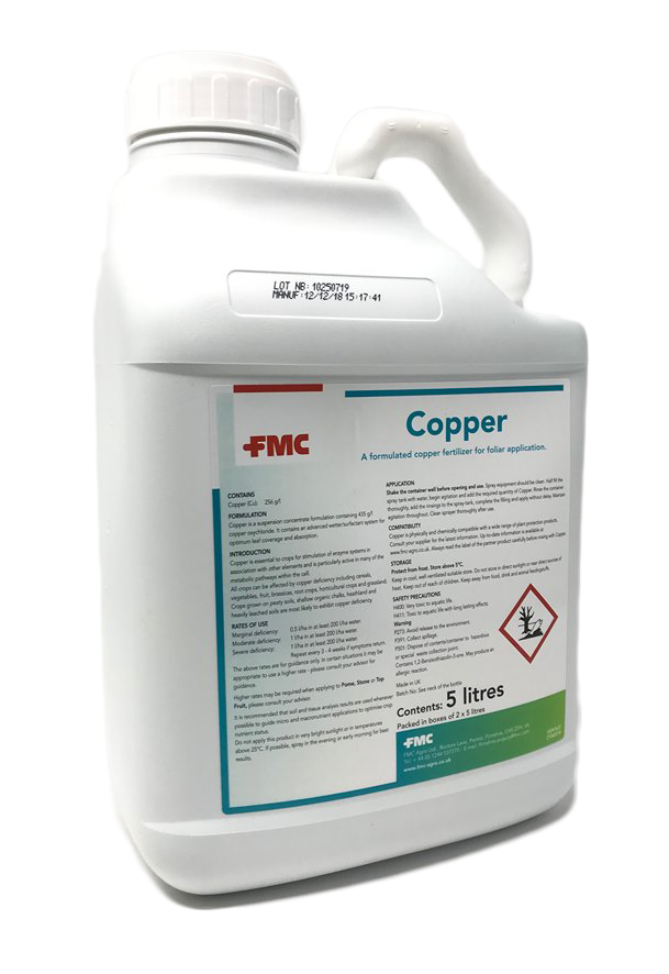 Headland Liquid Copper 5L Corrective Treatment For Copper Deficiencies