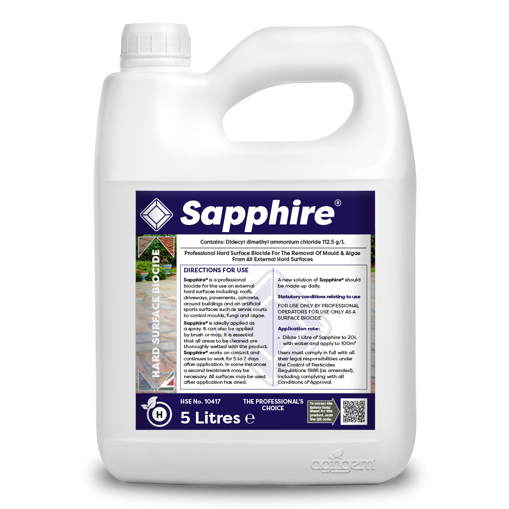 Sapphire Moss Killer 5L Remove Moss From Hard Surfaces Moss Herbicide