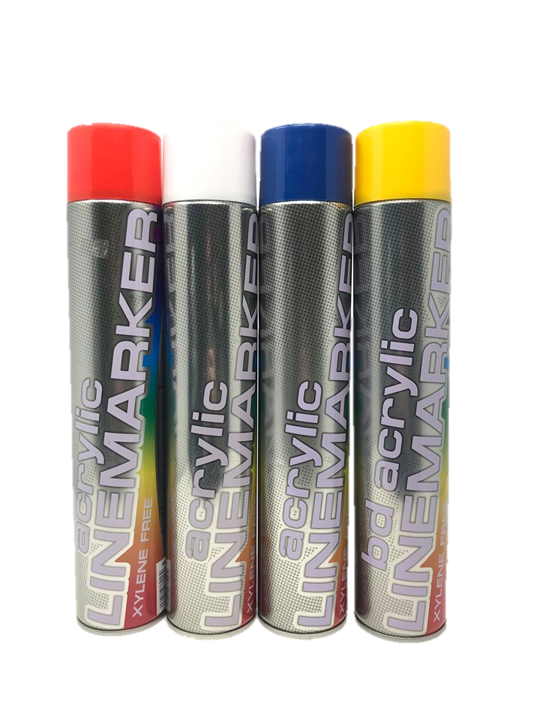 Acrylic Line Marker 750ml Aerosol Spray Paint Multiple Colours