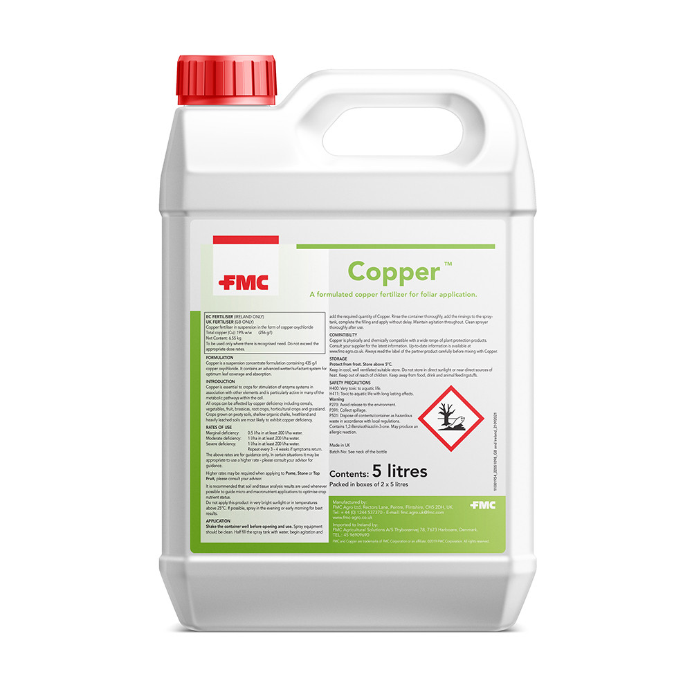 Headland Liquid Copper 5L Corrective Treatment For Copper Deficiencies