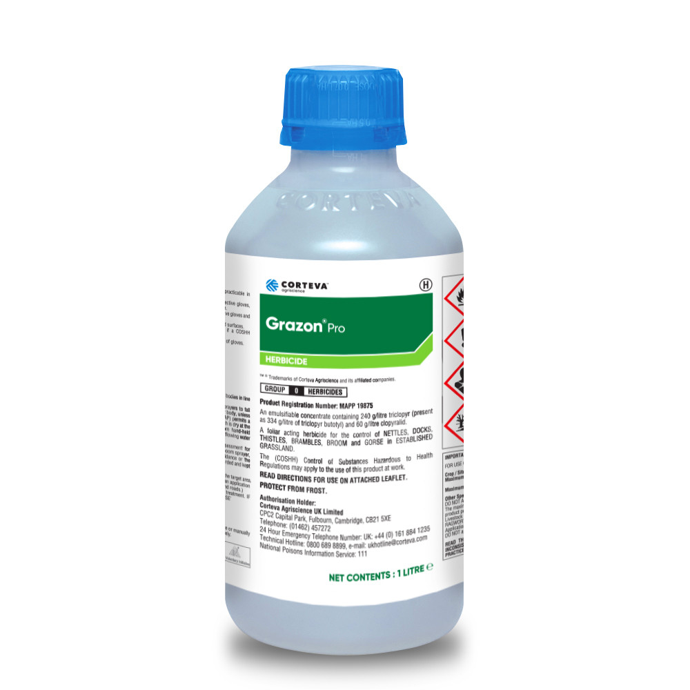 Grazon Pro 1L Paddock Agricultural Pasture Weed Killer Grazon 90