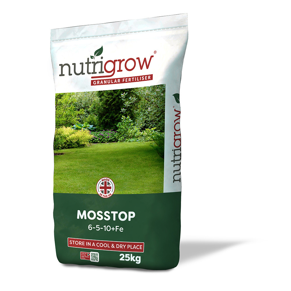 6-5-10+Fe Nutrigrow MossTop 25kg High Iron Fertilise Moss Control