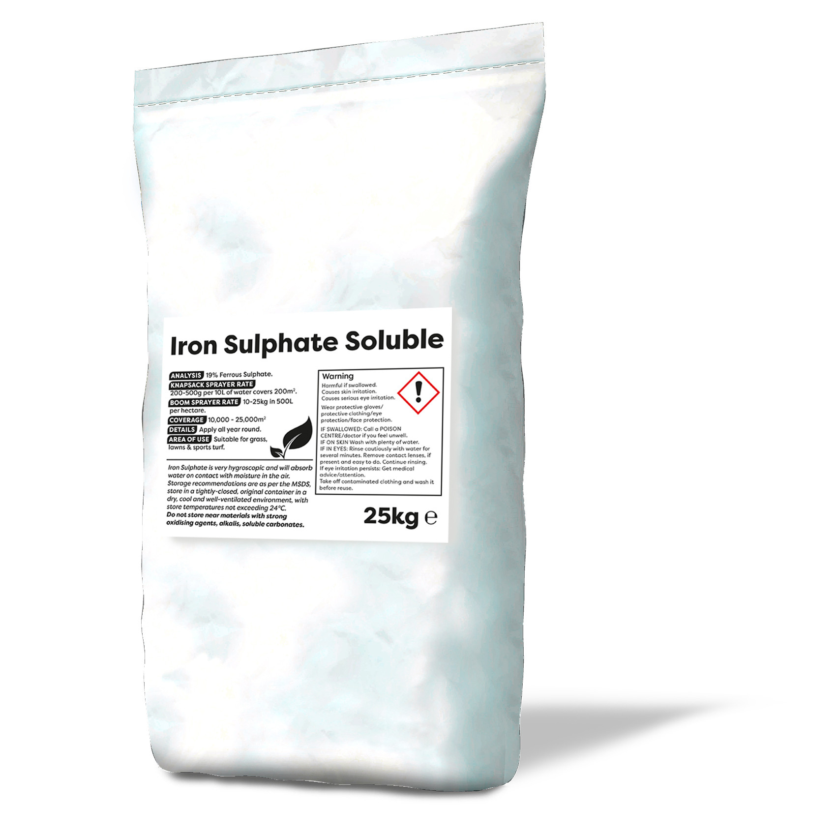 Soluble Iron Sulphate 25kg Control Moss in Lawns, Turf & Grass